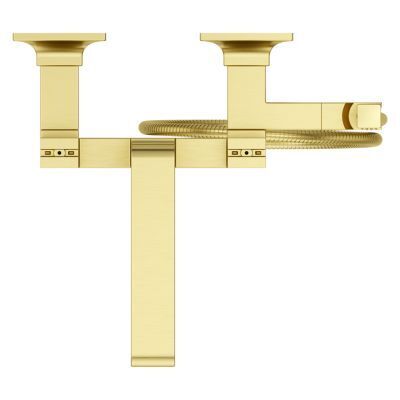 Pfister Brushed Gold Wall Mount Tub Filler Without Handles LG6-3VRVBG