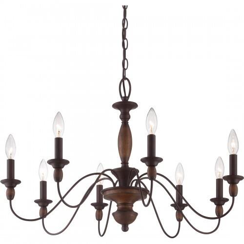 Quoizel HK5008TC Holbrook Chandelier tuscan brown 8lts Chandelier