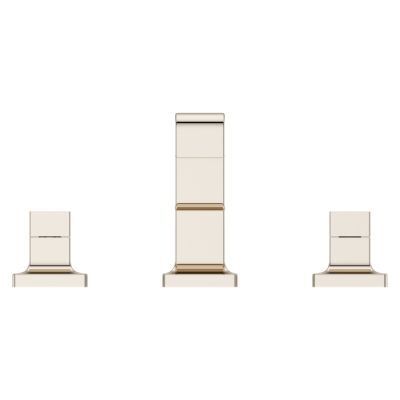 Polished Nickel 2-handle 8 Widespread Ribbon Spout Bath Faucet LG49-VRV1D