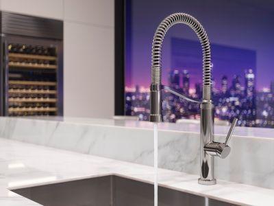 Pfister Polished Chrome Culinary Kitchen Faucet GT529-BRUC