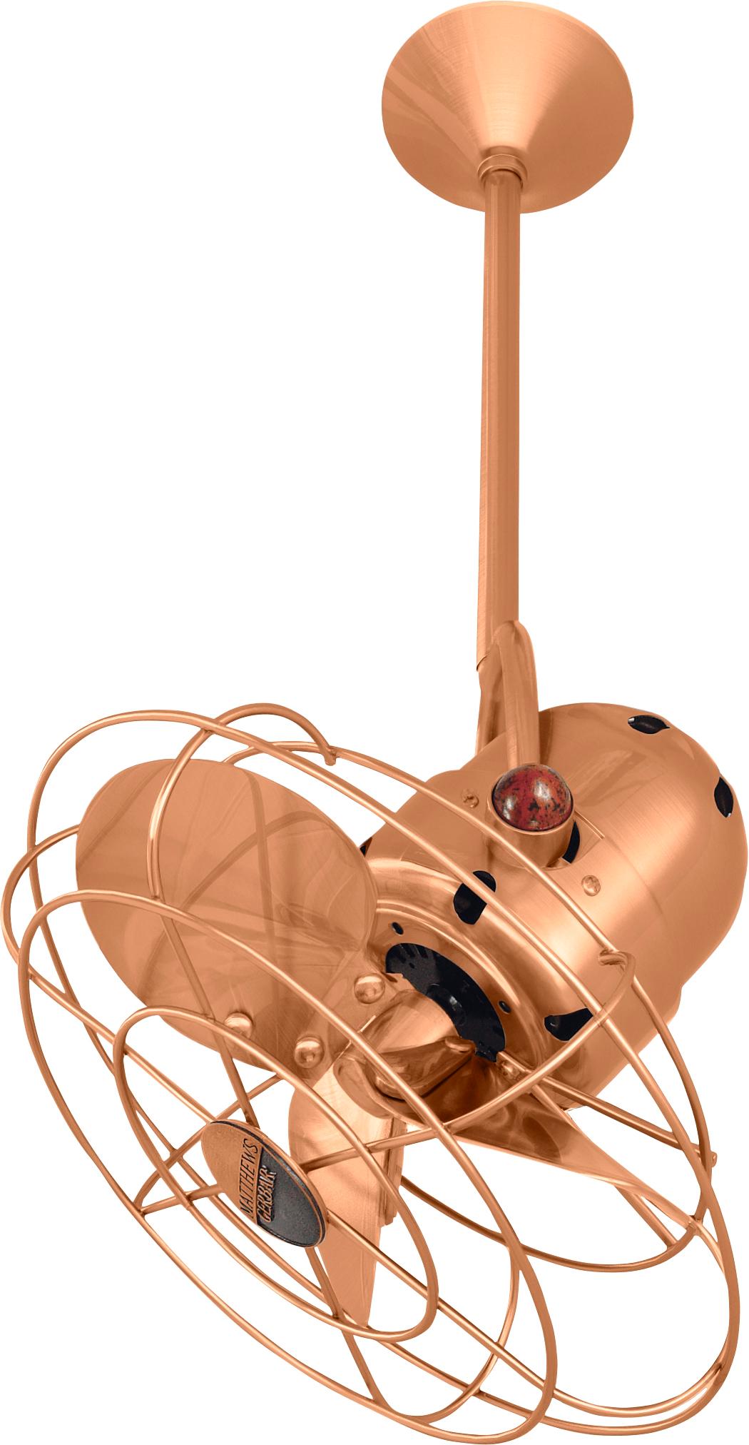 Matthews Fan BD-BRCP-MTL Bianca Direcional ceiling fan in Brushed Copper finish with metal blades.