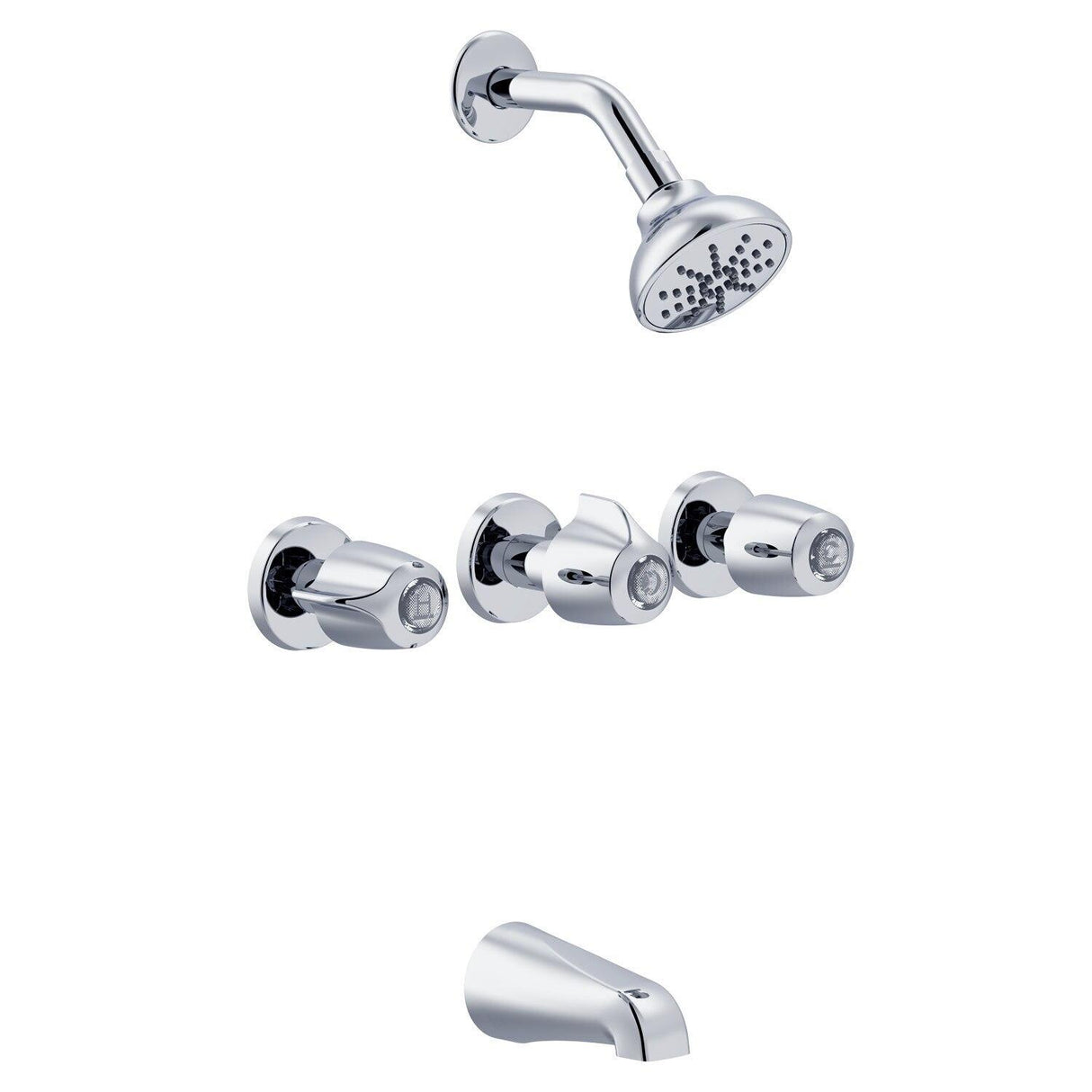 Gerber G004713083 Chrome Classics Three Handle 11 Inch Centers Tub & Shower FI...
