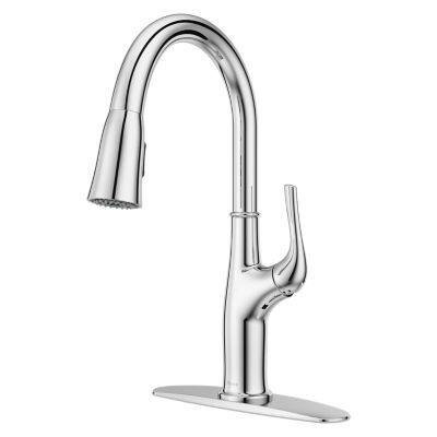 Pfister Polished Chrome 1-handle Pull-down Kitchen Faucet LG529-HGC