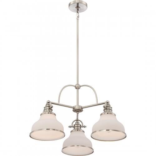 Quoizel GRT5103BN Grant Dinette chandelier brsh nikl 3lts Chandelier