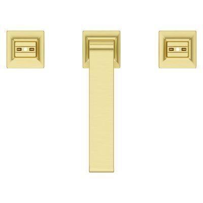 Pfister Brushed Gold 2-handle 8 Widespread Ribbon Spout Bath Faucet LG49-VRV1BG