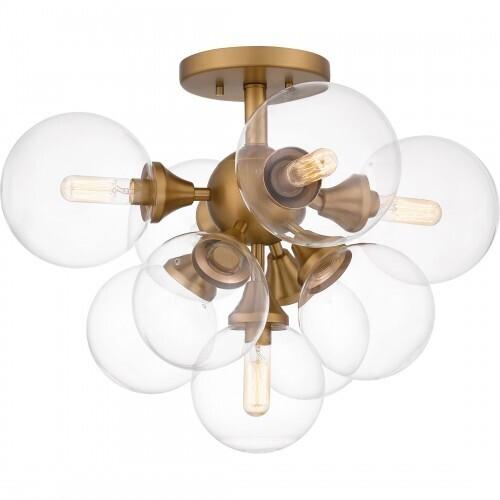 Quoizel GLI1720BWS Glinda Semi flush 5 lights brushed weathered br Semi-Flush Mount