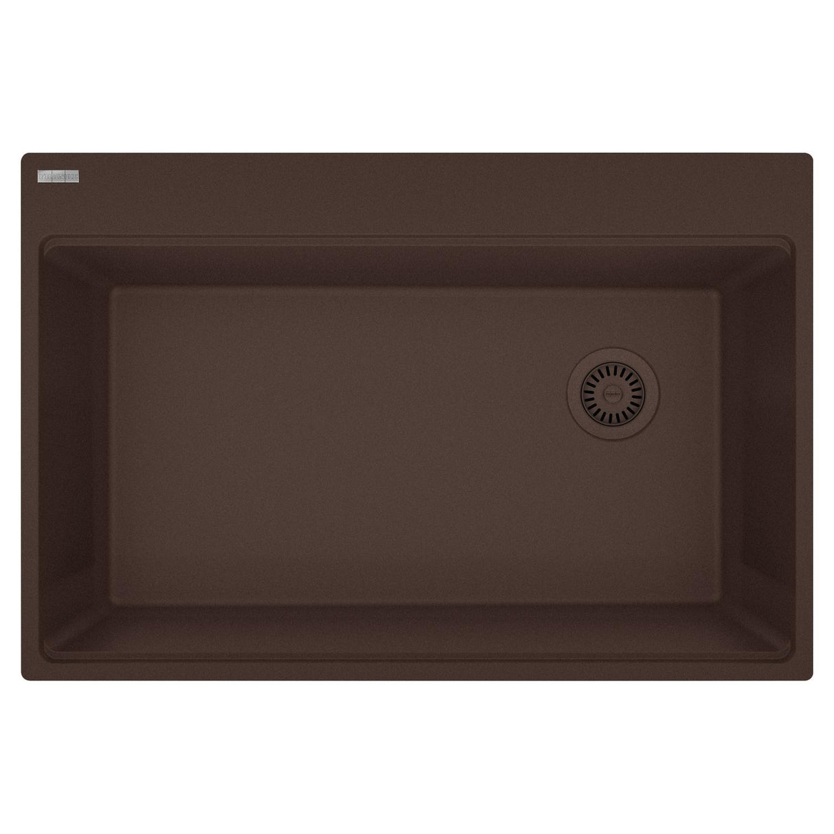 FRANKE MAG61031OW-MOC Maris Topmount 33-in x 22-in Granite Single Bowl Kitchen Sink in Mocha In Mocha