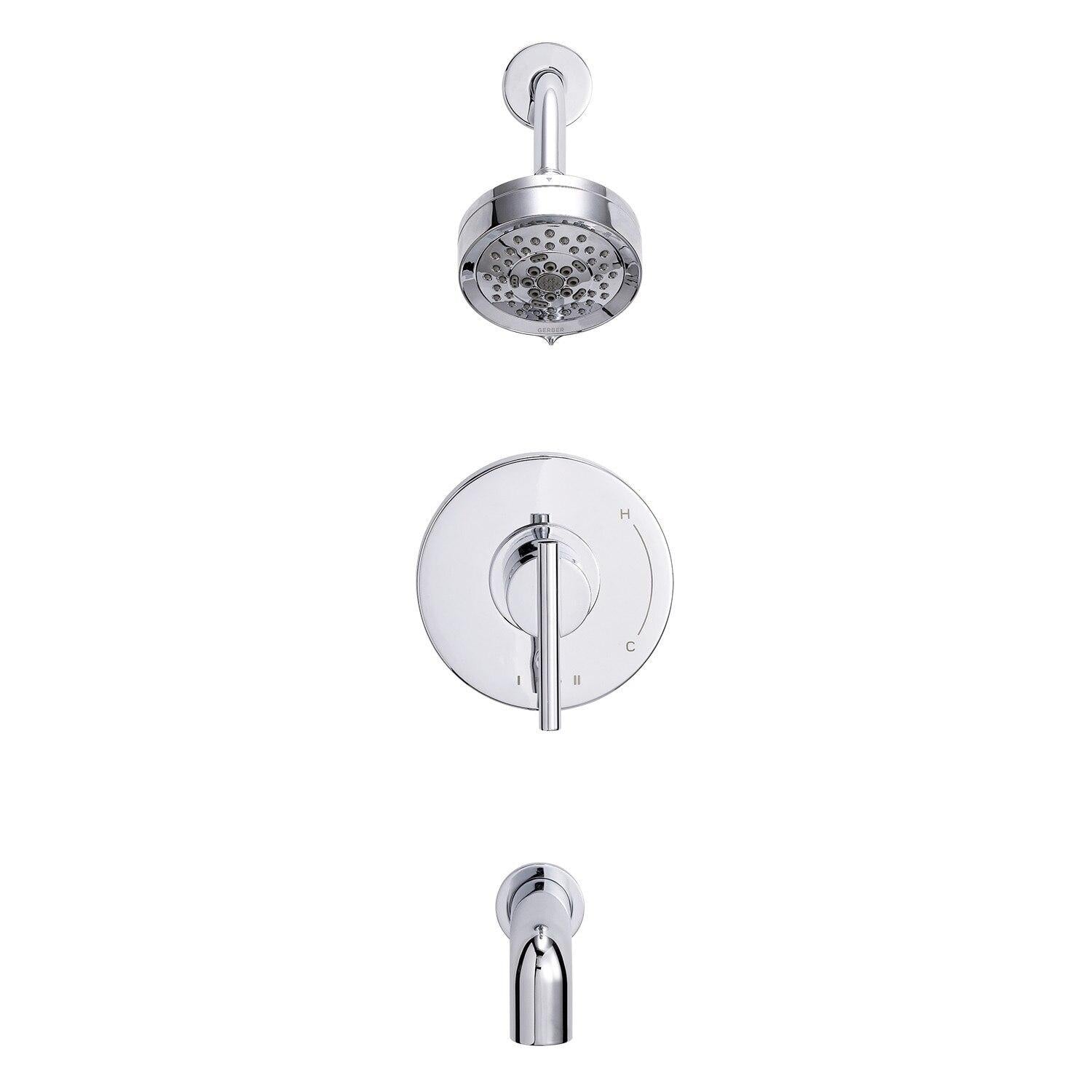 Gerber D511058BSTC Parma Tub & Shower Trim Kit, 1.75GPM - Satin Black