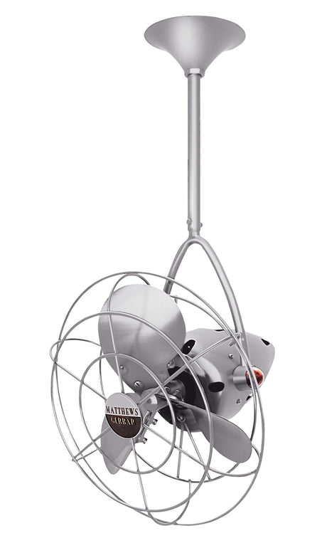 Matthews Fan JD-BN-MTL Jarold Direcional ceiling fan in Brushed Nickel finish with metal blades.