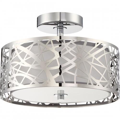 Quoizel PCAE1712C Abode Semi flush plsh chrm 12"d Semi-Flush Mount