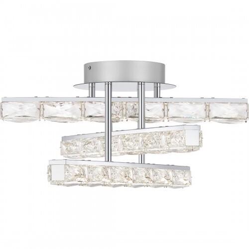 Quoizel PCCME1718C Comet Semi flush led light polished chrome Semi-Flush Mount
