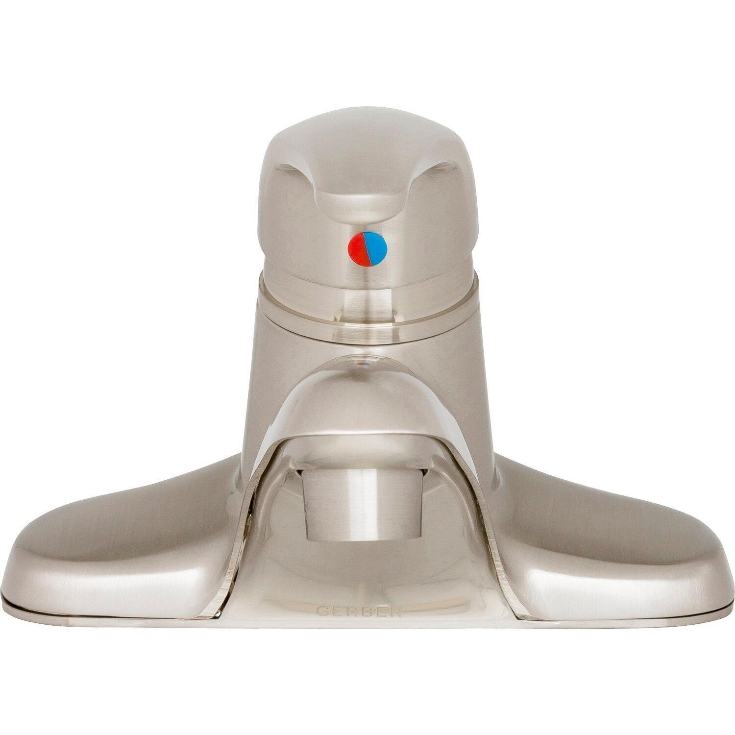 Gerber G0040113 Chrome Maxwell Single Handle Lavatory Faucet Less Drain 1.2GPM
