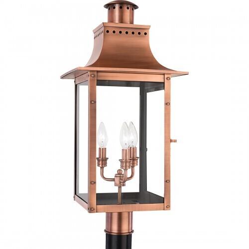 Quoizel CM9012AC Chalmers Outdoor post lantern aged copr Outdoor Lantern