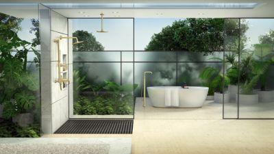 Pfister Brushed Gold 1-handle Shower Only Trim LG89-7TNTBG