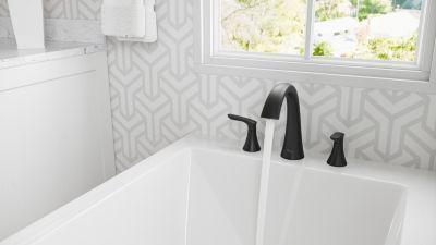Pfister Matte Black 2-handle Roman Tub Trim RT6-5WRB