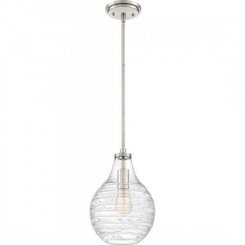 Quoizel QPP4019BN Genie Mini pendant 1 light brushed nickel Mini Pendant