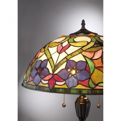 Quoizel TFVT9362VB Violets Floor lamp tiffany 18"d Floor Lamp