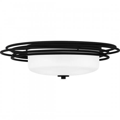 Quoizel CPE1620MBK Calliope Flush mount 2 lights matte black. Flush Mount