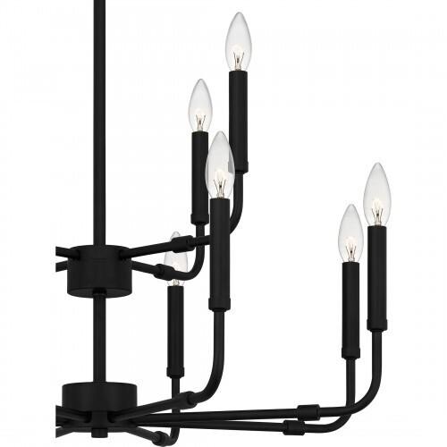 Quoizel ABR5128MBK Abner Chandelier 12 lights matte black Chandelier
