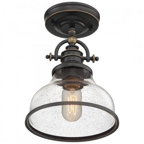 Quoizel GRTS1708PN Grant Semiflush mount 1 light palladian bronze Semi-Flush Mount
