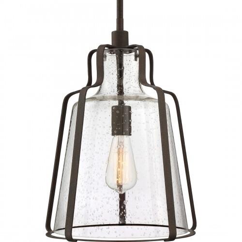 Quoizel QF5228RK Haverford Pendant 1 light rustic black Pendant