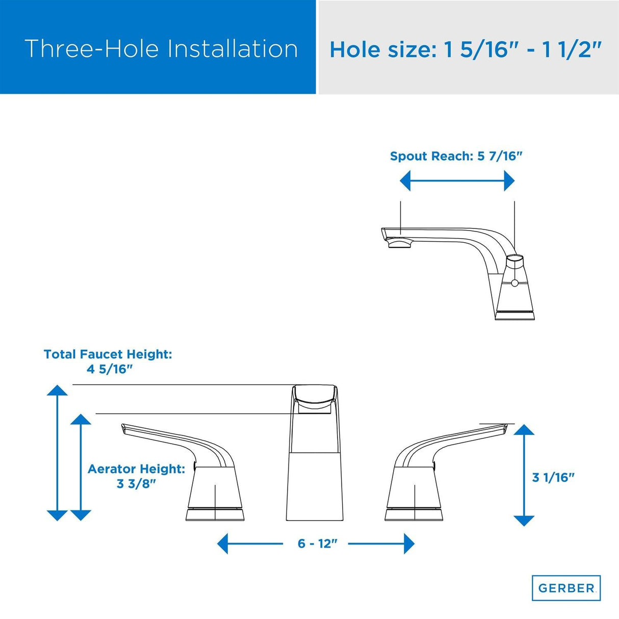 Gerber D304134BN Brushed Nickel Lemora Two Handle Widespread Lavatory Faucet