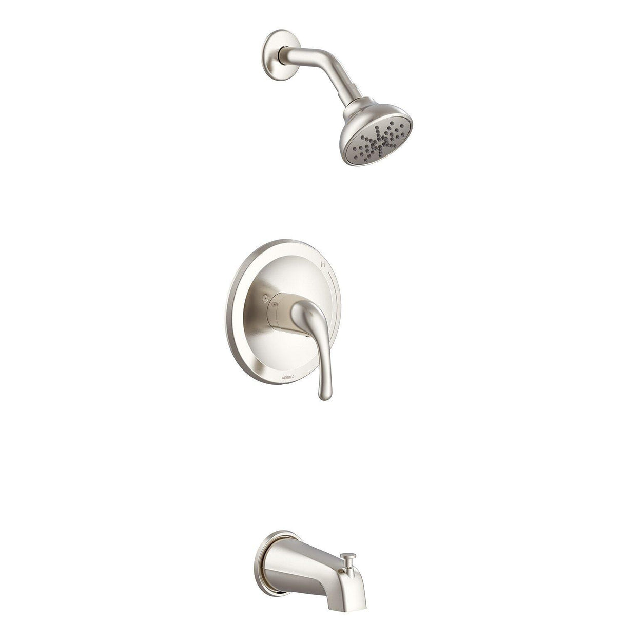 Gerber G00G9317BNTC Brushed Nickel Maxwell Single Handle Tub & Shower Trim Kit & TRE...