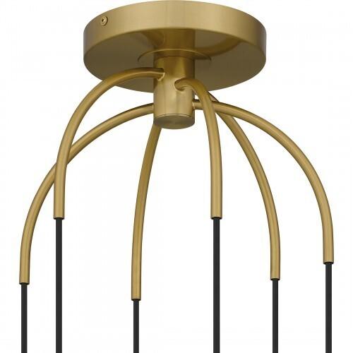 Quoizel QSF6198AB Quoizel Semi-Flush Mount Pendant 6 lights aged brass Pendant