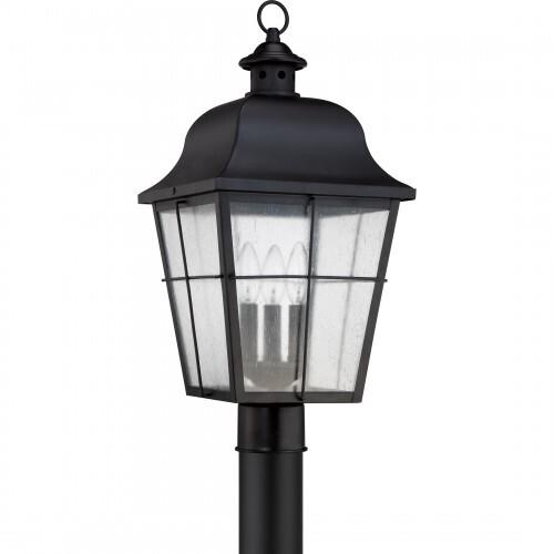 Quoizel MHE9010K Millhouse Outdoor post mystic blck Outdoor Lantern
