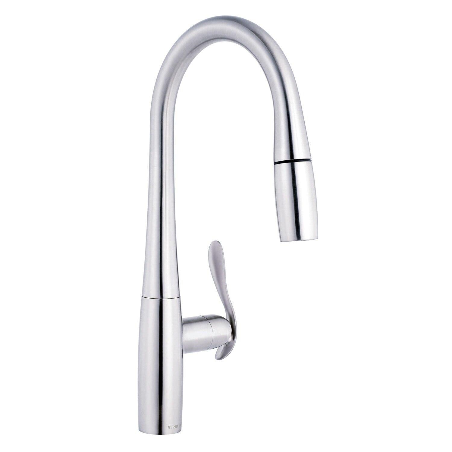 Gerber D454012SS Stainless Steel Selene Single Handle Pull-down Kitchen Faucet