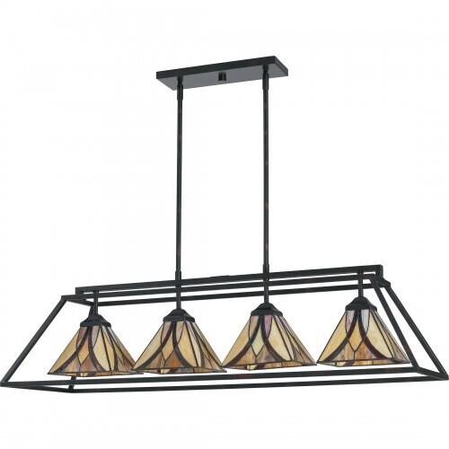 Quoizel TFAS442VA Asheville Linear chandelier 4 light valiant bronze Island Light