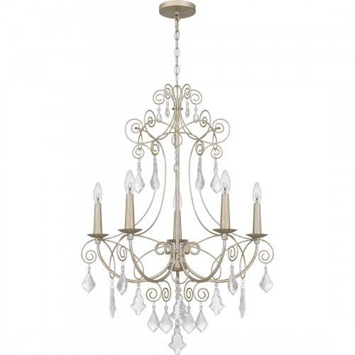 Quoizel MER5028VG Merida Chandelier 5 lights vintage gold. Chandelier