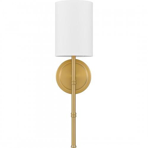Quoizel QW16126AB Quoizel Wood Wall 1 light aged brass Wall Sconce