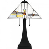 Quoizel TF16146MBK Tiffany Table lamp tiffany 2 lights matte black Table Lamp