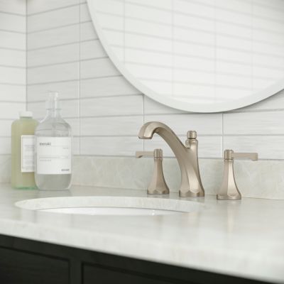 Pfister Brushed Nickel Arterra 8" Widespread Lavatory Faucet LG49-DE0K