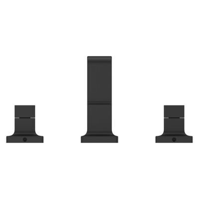 Pfister Matte Black 2-handle 8 Widespread Ribbon Spout Bath Faucet LG49-VRV1B