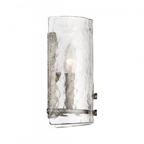 Quoizel FTS8802MM Fortress Wall mottled silver 2lts Wall Sconce