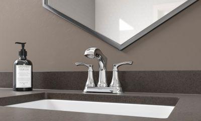 Pfister Polished Chrome 2-handle 4" Centerset Bathroom Faucet
