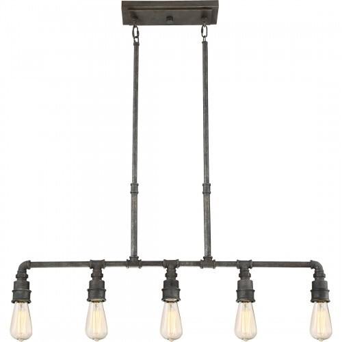 Quoizel SQR538RK Squire 5 light island rustic blk Island Light