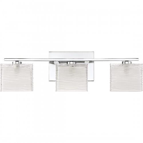 Quoizel WCP8603C Westcap Bath fixture 3 light polished chrome Bath Light