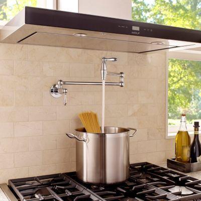 Pfister Polished Chrome Port Haven Wall Mount Pot Filler GT533-TDC