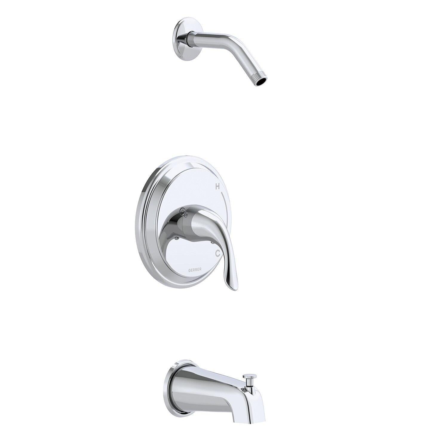 Gerber G00G9153LSTC Chrome Viper Single Handle Tub & Shower Trim Kit & Treysta CARTR...