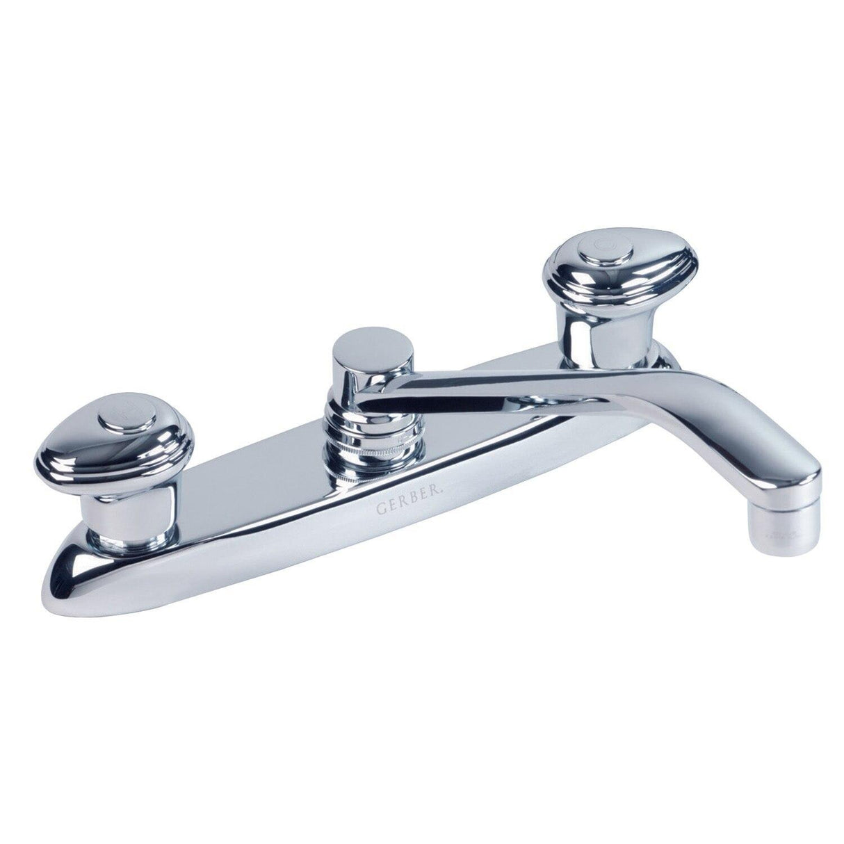 Gerber G0052000 Chrome Hardwater Two Handle Kitchen Faucet Deck Plate MOUNTE...