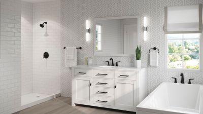 Pfister Matte Black 2-handle 8" Widespread Bathroom Faucet LG49-WR0B