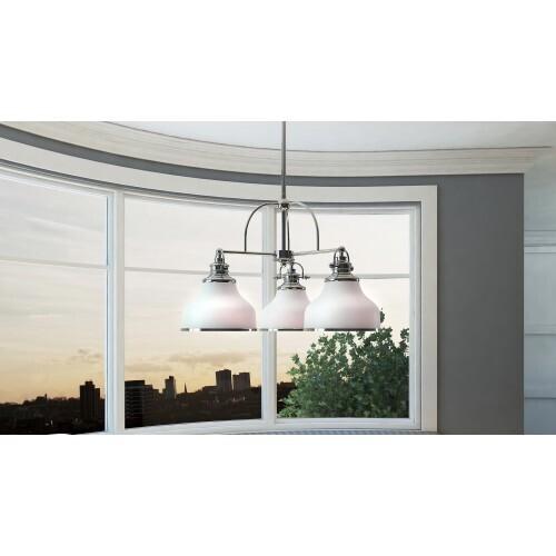 Quoizel GRT5103BN Grant Dinette chandelier brsh nikl 3lts Chandelier