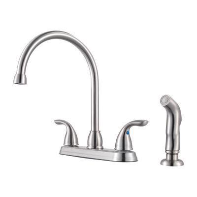 Pfister Brushed Nickel Pfirst Series 2-handle Kitchen Faucet G136-500S
