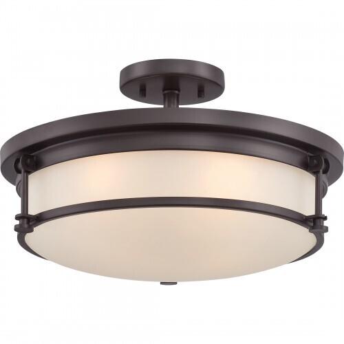 Quoizel SLR1716WT Sailor Semi flush 16" westrn brnz Semi-Flush Mount