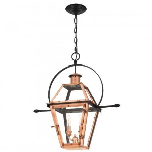 Quoizel RO1911AC Rue De Royal Outdoor hanging 2 light aged copper Outdoor Lantern