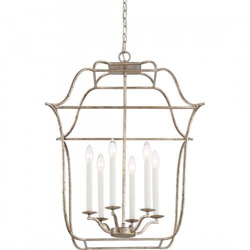 Quoizel GLY5206CS Gallery Foyer 6lt century silver leaf Pendant