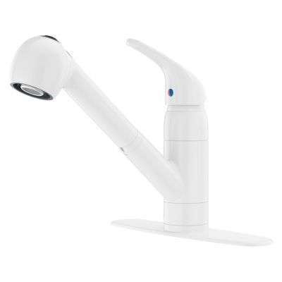 Pfister White Pfirst Series 1-handle, Pull-out Kitchen Faucet G133-10WW